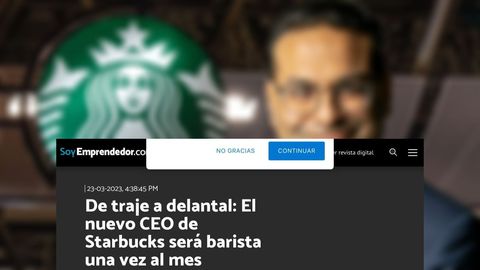 De traje a delantal: El nuevo CEO de Starbucks será barista una vez al mes - Emprendedor