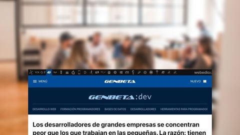 Los desarrolladores de grandes empresas se concentran peor que los que trabajan en las pequeñas