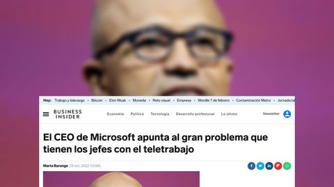 El CEO de Microsoft apunta al gran problema que tienen los jefes con el teletrabajo