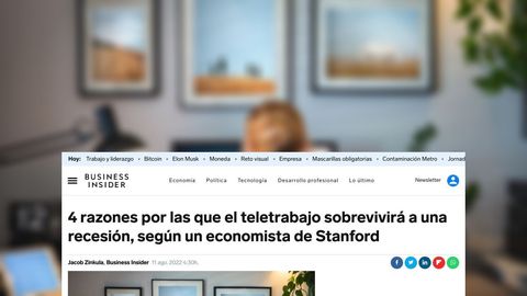 4 razones por las que el teletrabajo sobrevivirá a una recesión, según un economista de Stanford