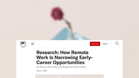 El trabajo remoto reduce las oportunidades para quienes inician su carrera profesional