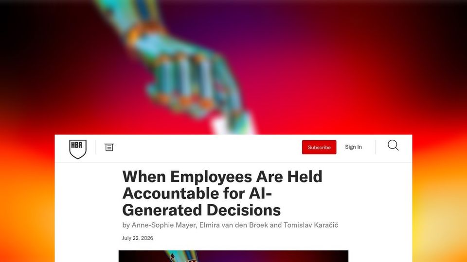 Cuando los empleados deben responder por decisiones tomadas por la inteligencia artificial