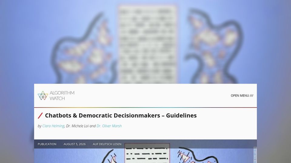 Pautas para usar chatbots en decisiones democráticas con control y rendición de cuentas