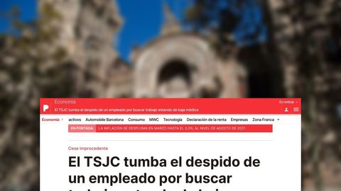 El TSJC tumba el despido de un empleado por buscar trabajo estando de baja médica