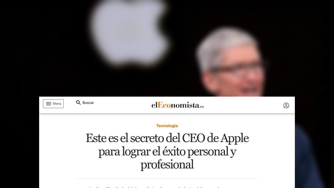Este es el secreto del CEO de Apple para lograr el éxito personal y