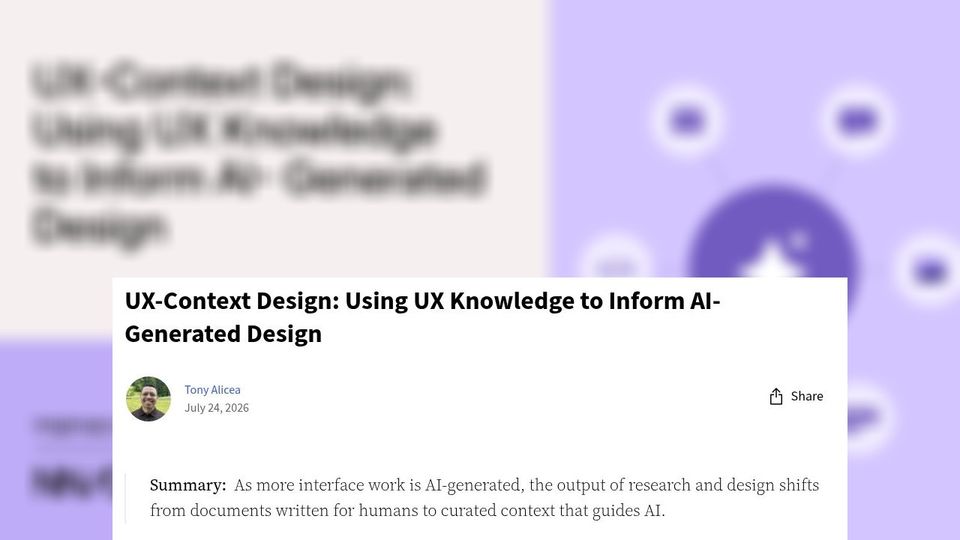 Cómo el contexto UX ayuda a la IA a generar interfaces coherentes con los usuarios