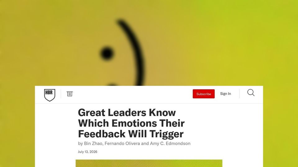 Los buenos líderes anticipan las emociones que provocará su feedback