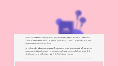 ¿Por qué los productos extraordinarios hacen una única cosa?