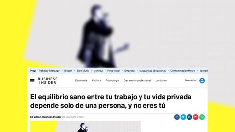 El equilibrio sano entre tu trabajo y tu vida privada depende solo de una persona, y no eres tú